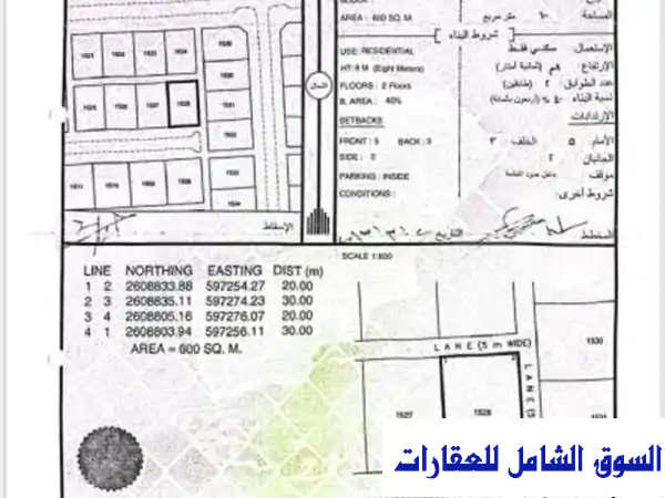 للبيع عاجل أرض سكنية في بركاء الفليج المعمورة الباطنة