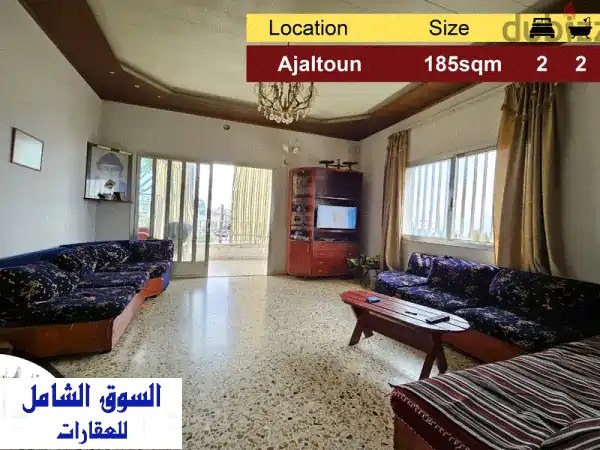 Ajaltoun 185m2  Mountain View  High End  Well Lighted  TO