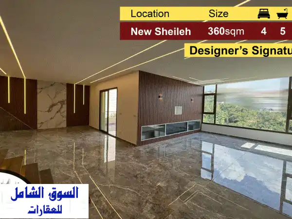 New Sheileh 360m2  Duplex  Designer’s Signature  Brand New