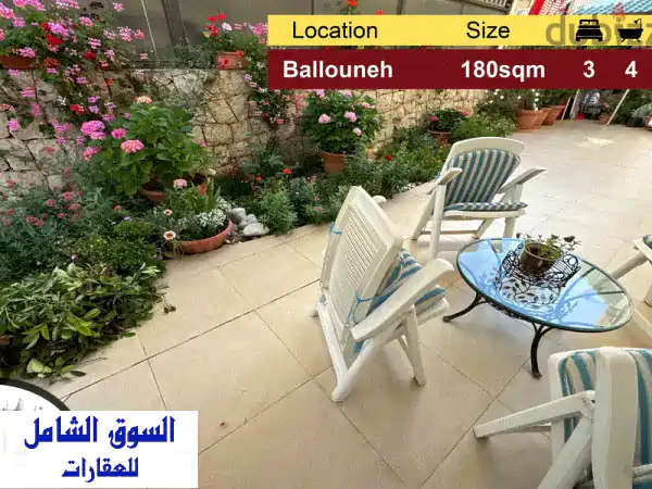 Ballouneh 180m2  140m2 terrace  Excellent Condition  Luxurious  MY