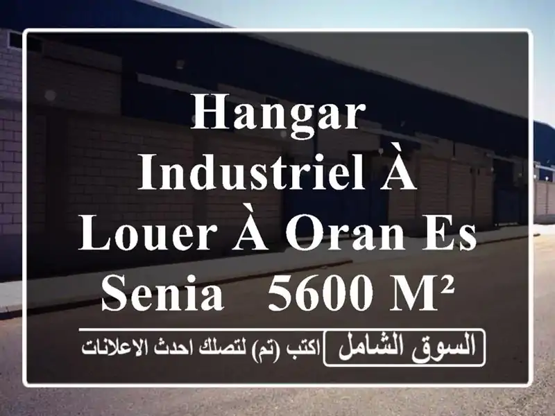 Hangar Industriel à Louer à Oran Es Senia - 5600 m² - Idéal Stockage & Production