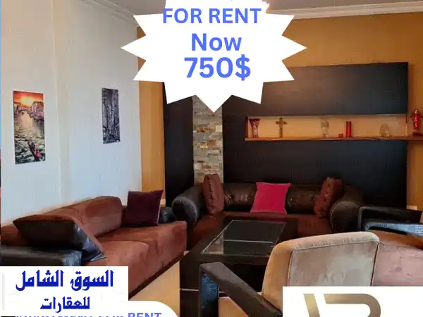 Apartment  for rent in zalkau002 F شقة  مفروشة للايجار في الزلقا