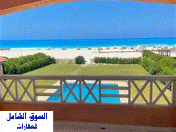 شالية 125 م Lagoon & sea view بقرية تلال السخنه عالبحر...