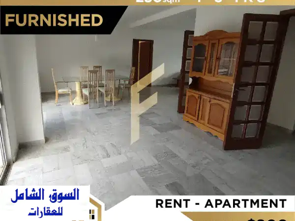Furnished apartment for rent in Broummana PK8