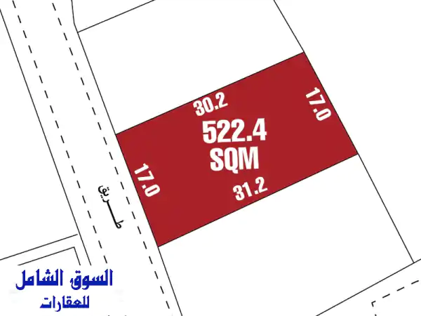 masal  sll  7142 أرض بموقع ممتاز للبيع في منطقة سترة مركوبان مساحتها 522.4 متر مربع sp تصنيفها ...