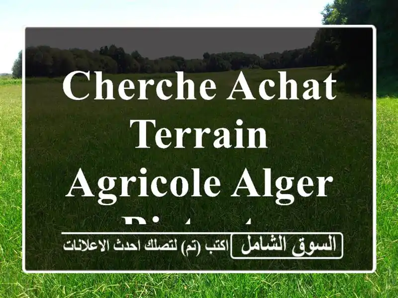 Cherche achat Terrain Agricole Alger Birtouta
