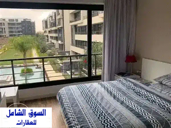 شقة بلوكيشن ع الفيو في واترواي التجمع جاهزة للمعاينة والسكن وبالتقسيط