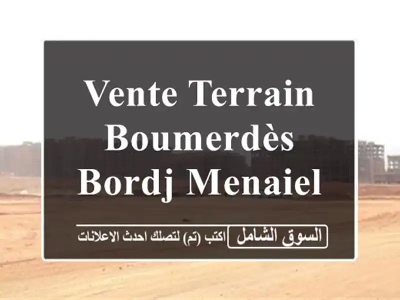Vente Terrain Boumerdès Bordj menaiel