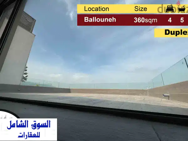 Ballouneh 360m2 Duplex  HighEd  New  Prime Location  View  MY