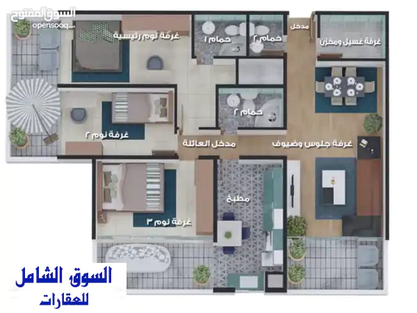 شقة للبيع (بوابة العراق)  التعامل مع المالك حصراً