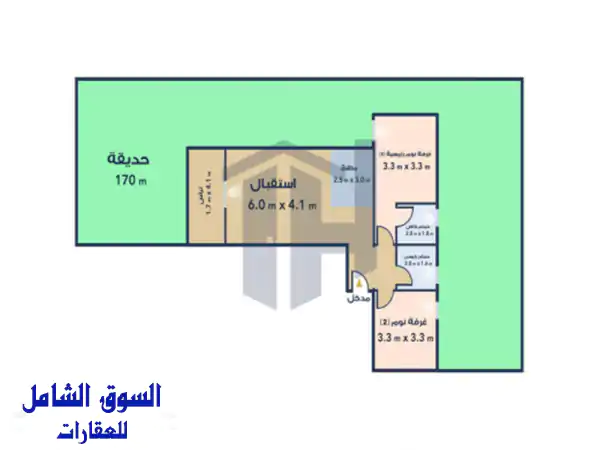 شاليه لاعادة البيع 95م + 170م جاردن (salt ) راس الحكمة...