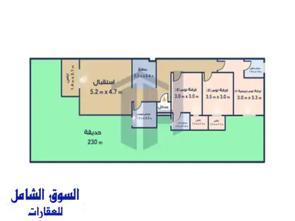 سينيور شاليه لإعادة البيع 127م + جاردن 230 م ( telal soul...