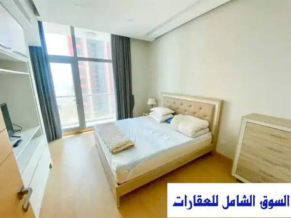 فرصة ذهبية: شقة مفروشة عصرية للإيجار في الجفير | طابق مرتفع، شرفتان وإطلالة ساحرة | 350 د.ب شامل