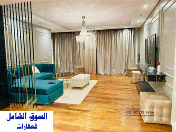 شقة للبيع بكمبوند سوان ليك ريزيدنس التجمع الأول: 151م تشطيب كامل، واجهة الرحاب، تقسيط 10 سنوات!