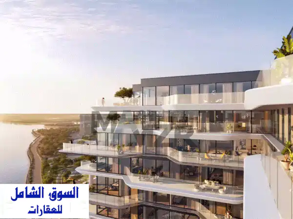 شقة فاخرة للبيع بفيو بحري في ساس هايتس جزيرة الريم...