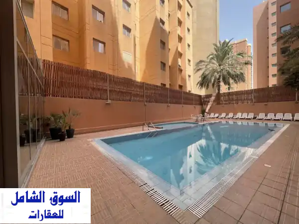 شقة أحلامك في قلب السالمية: مفروشة بالكامل، خدمية فاخرة، مسبح وجيم، أمن 24 ساعة - قرب مارينا مول بـ 500 د.ك!