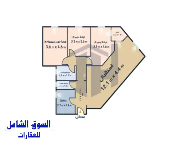 شقة فاخرة 155م² للبيع في سموحة (فالوري أنطونيادس) -...