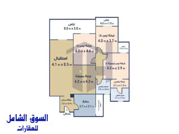 شقة فاخرة 233م² للبيع في العلمين الجديدة (مزارين) -...