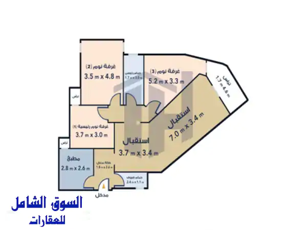 شقة فاخرة للبيع في سموحة - إطلالة ساحرة على...