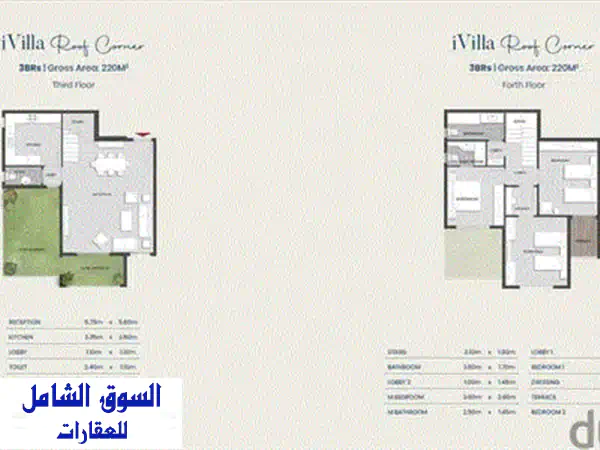 IVilla Roof للبيع من المالك  فى  AlivaMountain View بسعر الافتتاح !