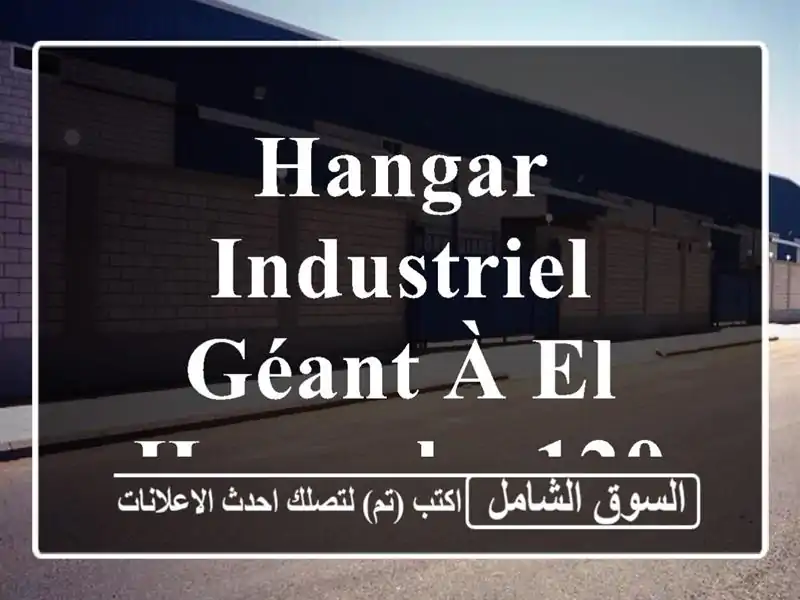 Hangar Industriel Géant à El Harrach - 12000 m² - Opportunité Unique!