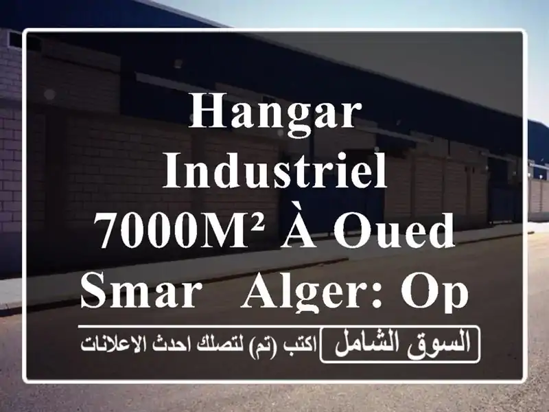 Hangar Industriel 7000m² à Oued Smar - Alger: Opportunité d'Investissement Idéale!