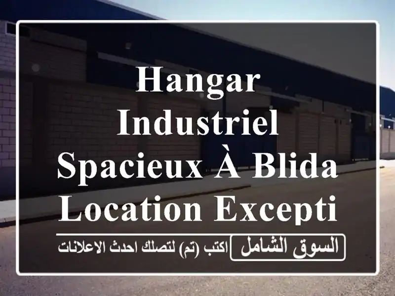 Hangar Industriel Spacieux à Blida - Location exceptionnelle à 1 600 000 DA!