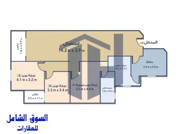 شقة فاخرة 160م² بسموحة - خطوات من شارع فوزي معاذ!...