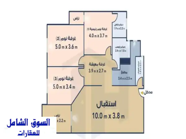 شقة فاخرة 168م² بسموحة (سكاي لاين) - استلام فوري!  عرض حصري