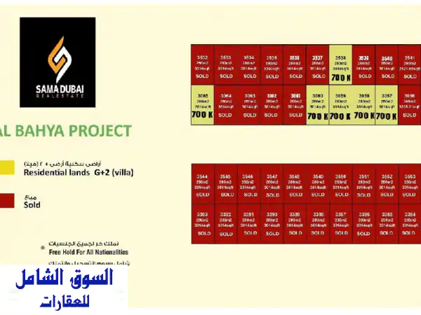 فرصة ذهبية! 6 قطع أراضٍ في الباهية - مساحة 280م² (3014 قدم²)...