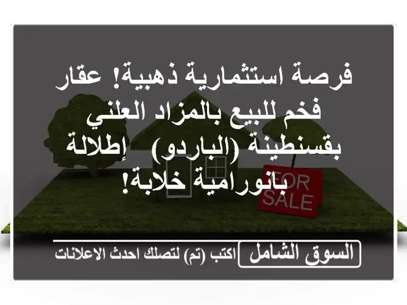 فرصة استثمارية ذهبية! عقار فخم للبيع بالمزاد...