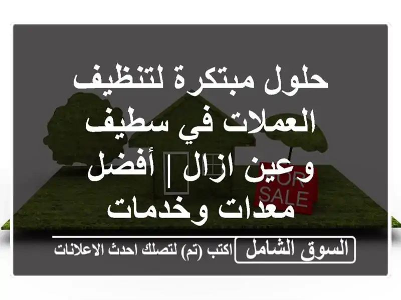 حلول مبتكرة لتنظيف العملات في سطيف وعين ازال |...