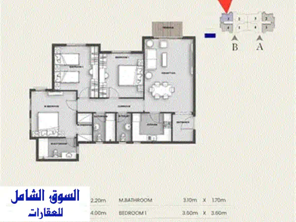 شقة فاخرة 183م² استلام فوري بـ Palm Hills، فيو مميز على المناظر الطبيعية!  (7,500,000 جنيه)