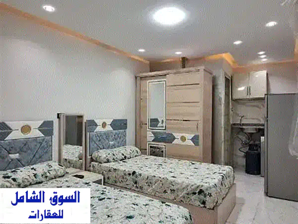بدروم فاخر للبيع بالحي السابع - 4 استديوهات + محل تجاري...
