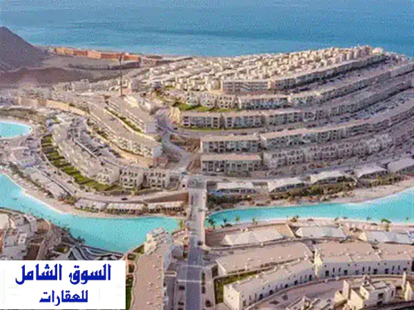 شاليه فاخر تشطيب كامل للبيع في منتجع المونت جلالة - السخنة | مساحة 126 متر + حديقة 60 متر