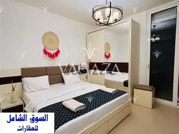 شاليه للايجار في مراسي, مارينا فرونت, موقع مميز يرى البحر بدون عوائق, مفروش بالكامل مودرن Chalet for rent