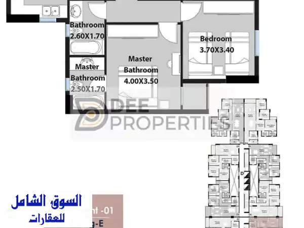 شقة للبيع في سموحة - جاكراندا | 109م²، تشطيب كامل،...