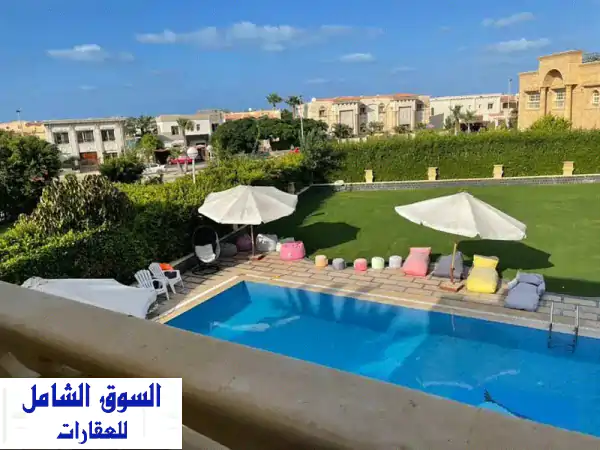 فيلا فاخرة للإيجار في مارينا 5 - ثاني صف بحر! مسبح خاص و...