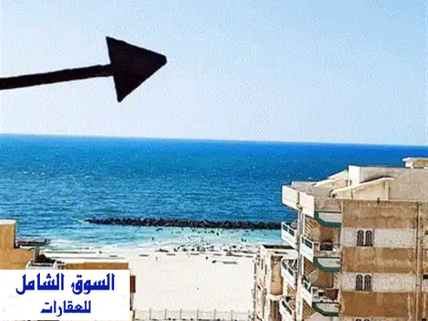 شقة بحرية فاخرة للبيع بالإسكندرية - إطلالة خلابة على البحر وفندق دار الدفاع الجوي!