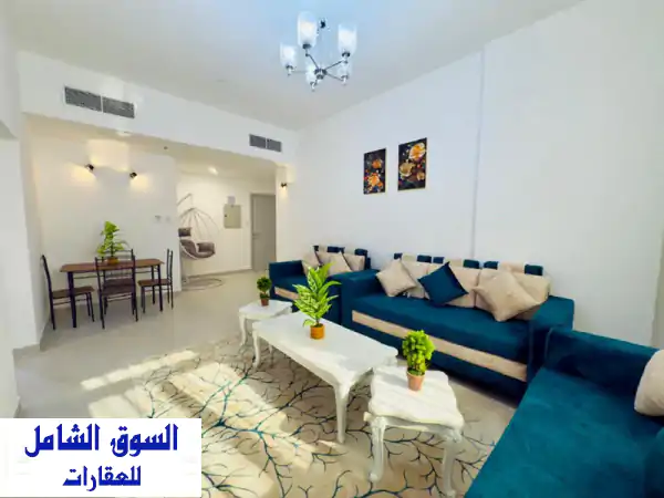 شقة غرفة وصالة فاخرة في كورنيش عجمان - موقع متميز...