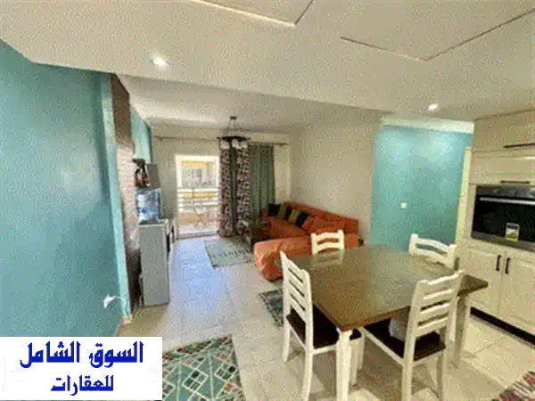 شاليه للبيع في امواج 140 متر يري البحر و علي حمام السباحه مباشره amwaj north coast