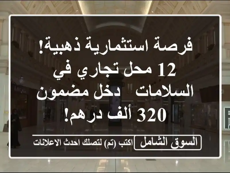 فرصة استثمارية ذهبية! 12 محل تجاري في السلامات -...