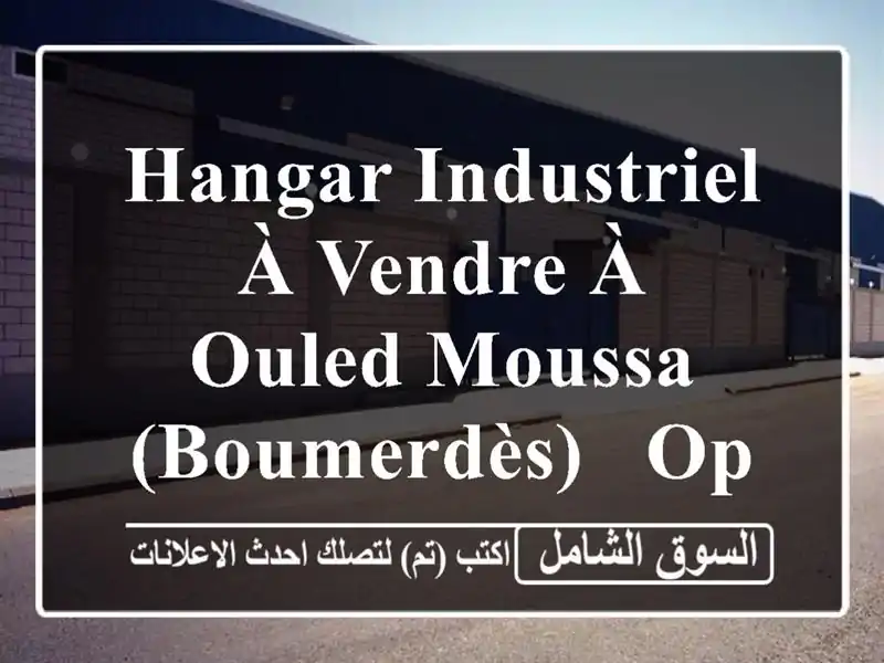 Hangar Industriel à Vendre à Ouled Moussa (Boumerdès) - Opportunité Exceptionnelle!