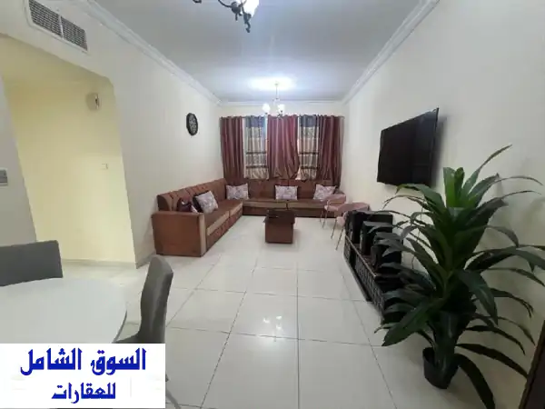 شقة مفروشة فاخرة للإيجار في عجمان - غرفتين وصالة +...