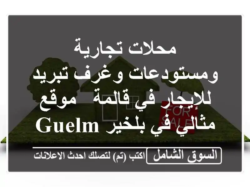 محلات تجارية ومستودعات وغرف تبريد للإيجار في قالمة...