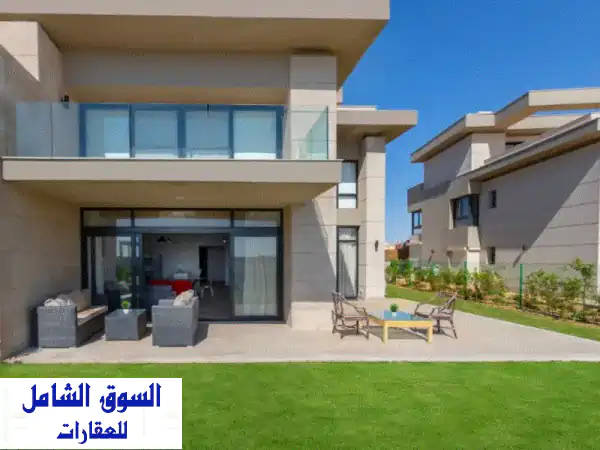 شاليه أرضي فاخر بحديقة خاصة في سوان ليك الساحل...
