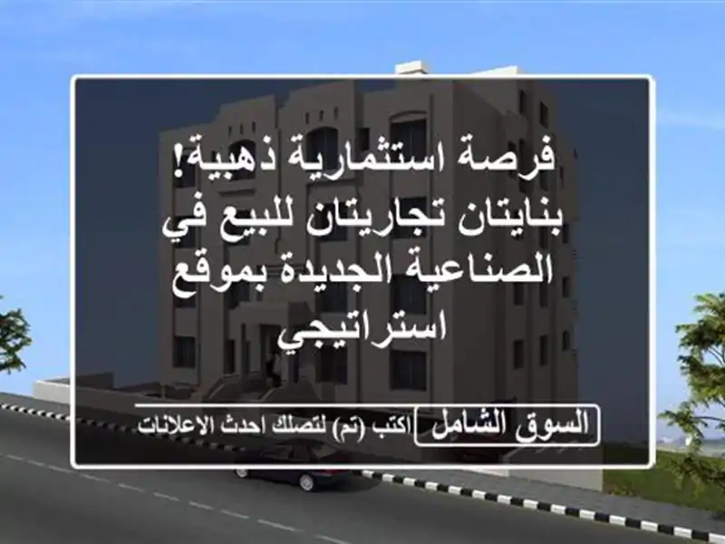فرصة استثمارية ذهبية! بنايتان تجاريتان للبيع...