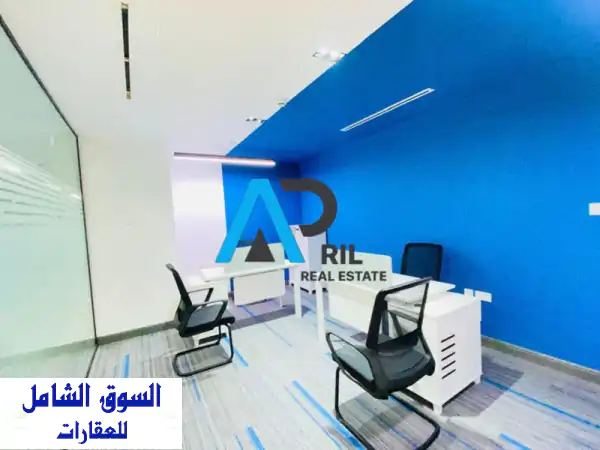 مكتب مفروش بالكامل للإيجار في مصفح 14 - مساحة 2150 قدم مربع - 2500 درهم شهرياً!