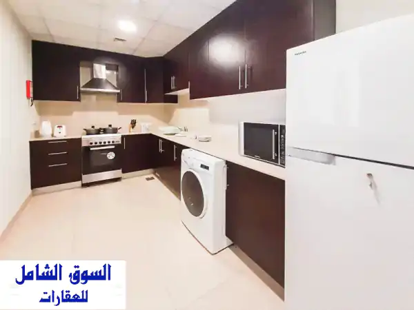 هاربور العقارية للإيجار شقة مفروشة بالكامل في منطقة الجنبية بالقرب من مجمع ميركادو، تتكون من غرفتي ...