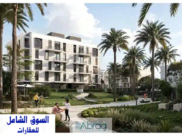 شقة للبيع استلام فورى بجاردن فى 6 ويست Six  west بداخل بيفرلى هيلز من سوديك بالتقسيط فى قلب الشيخ زايد دقائق من اركان بلازا